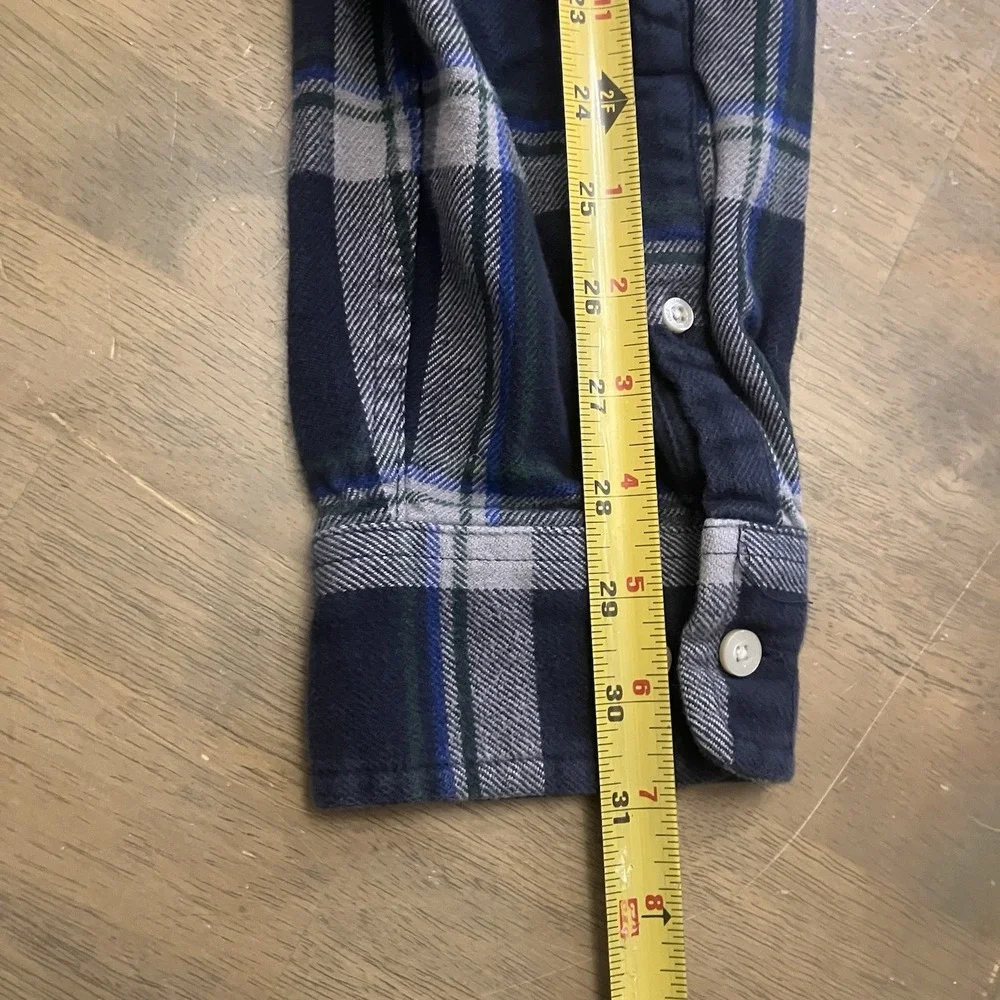 The North Face Shirt Mens XL Blue White Plaid Flannel‎ Button Up Outdoor